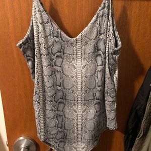 Snakeskin body suit. Super soft & chic!